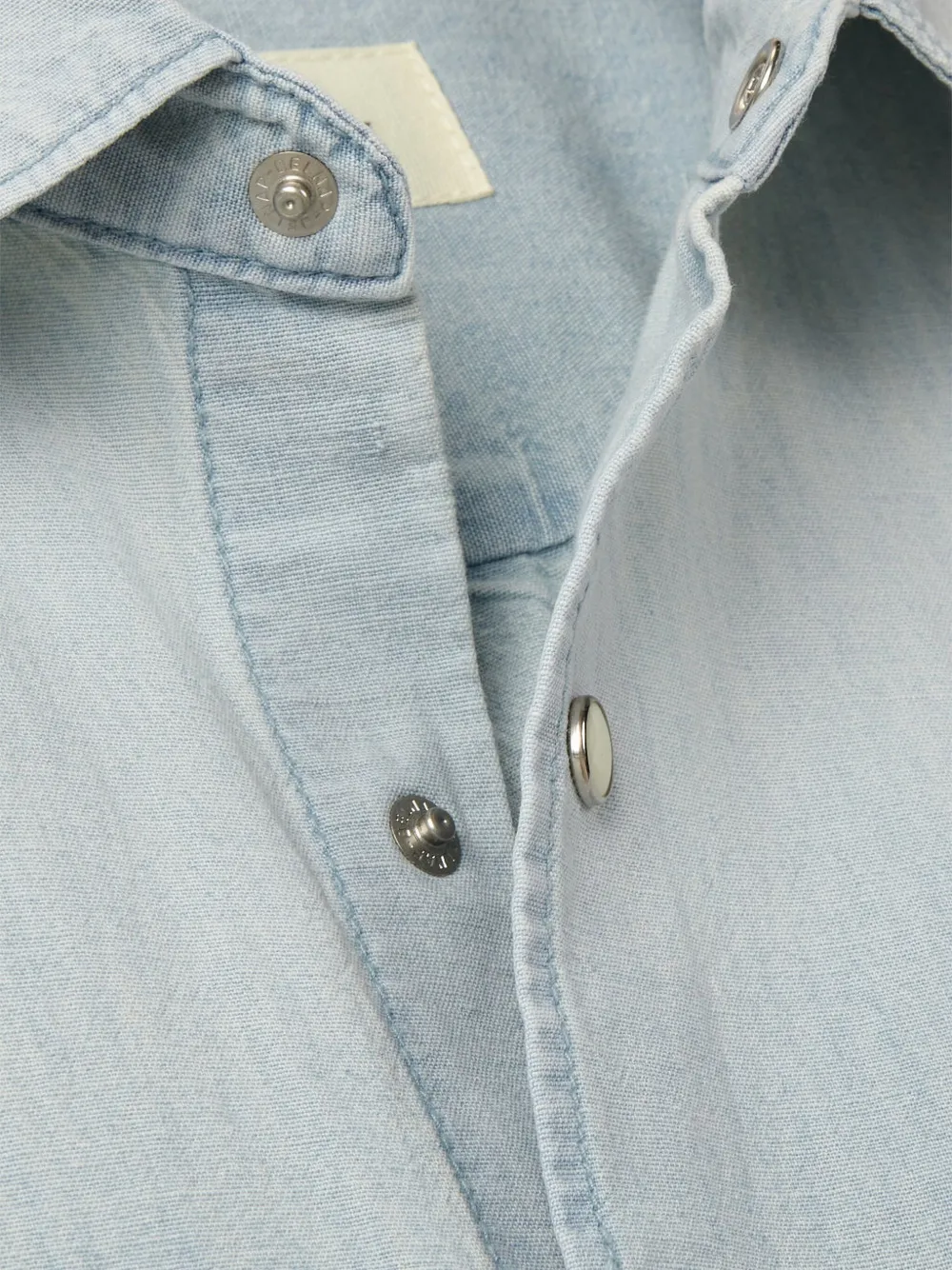 Man On The Boon. Chambray overhemd Blauw