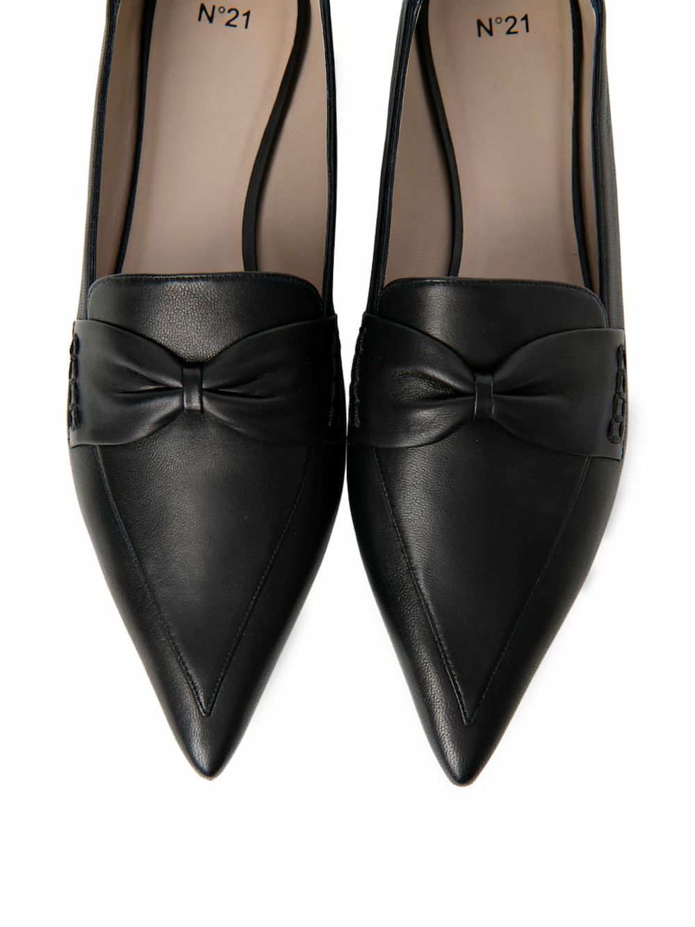 Nº21 bow-detail loafers Black
