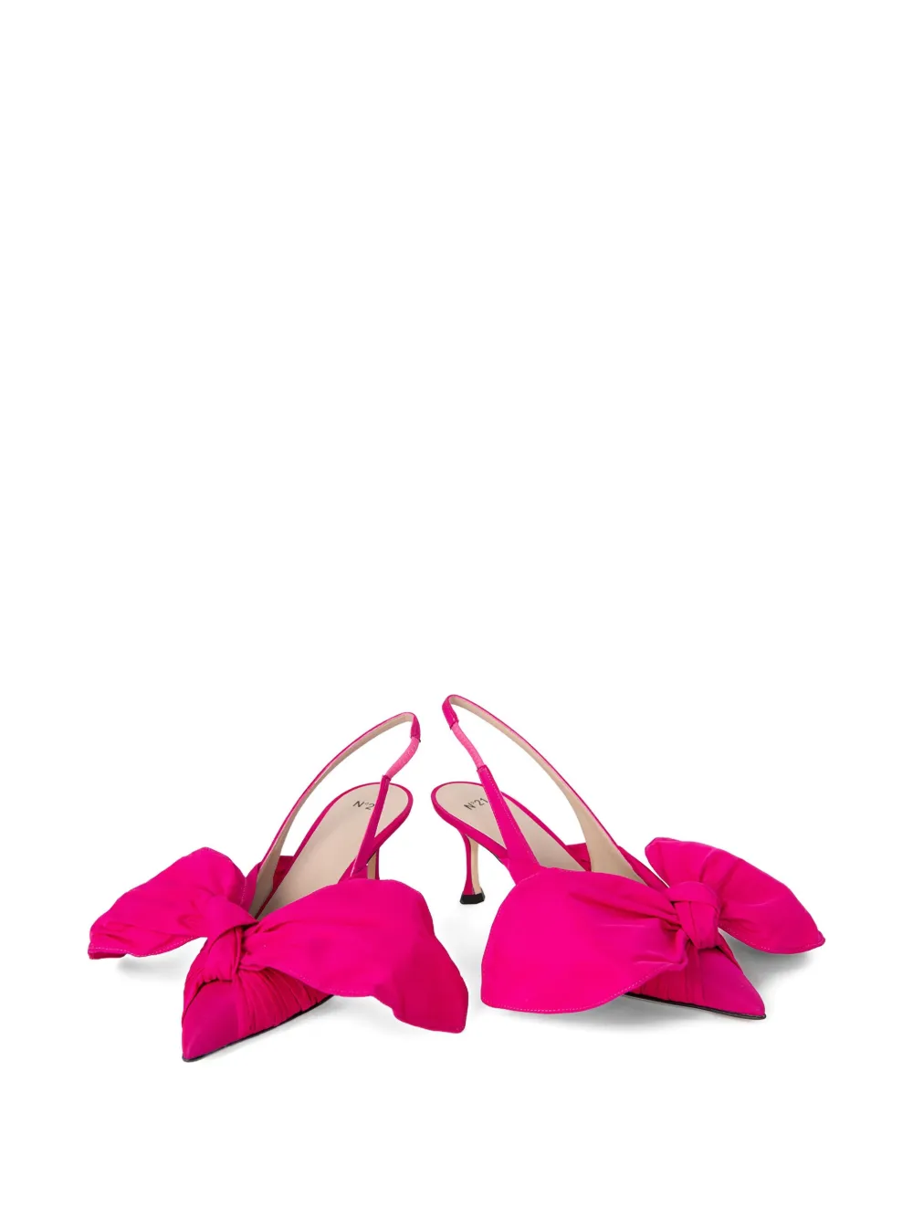 Nº21 bow-embellished slingback pumps Pink