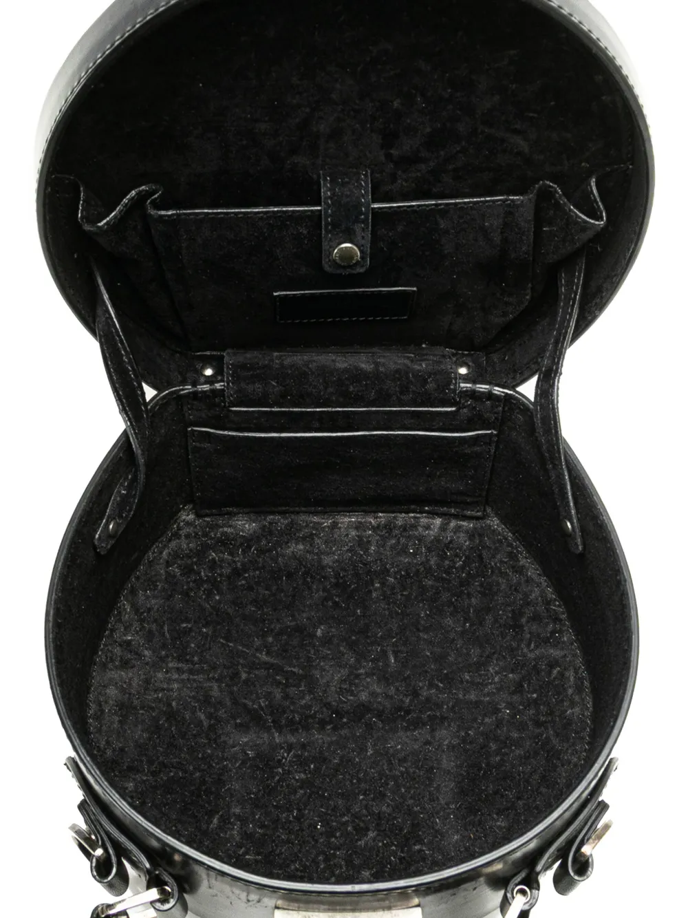 Pre-owned Saint Laurent 2018 Small Croc Embossed Leather Mica Hatbox Satchel