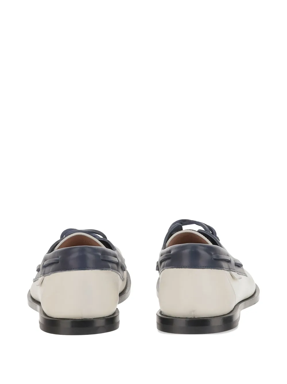 LOEWE Tweekleurige bootschoenen Wit