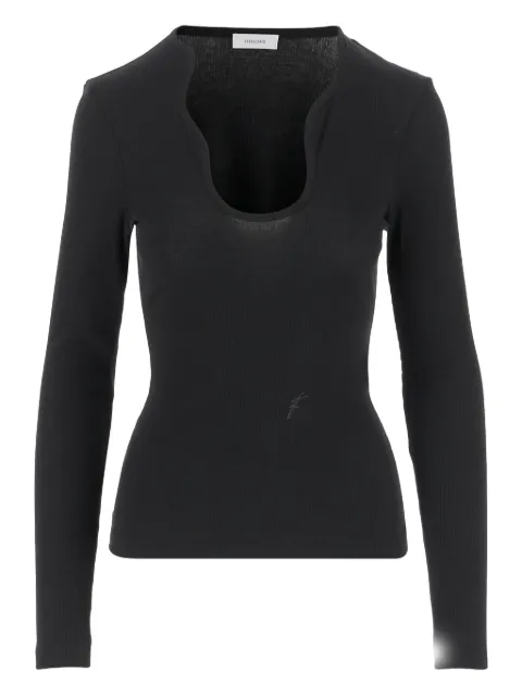 Ferragamo rippled-neckline top