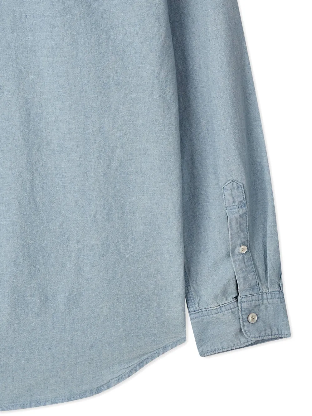 Man On The Boon. Chambray overhemd Blauw