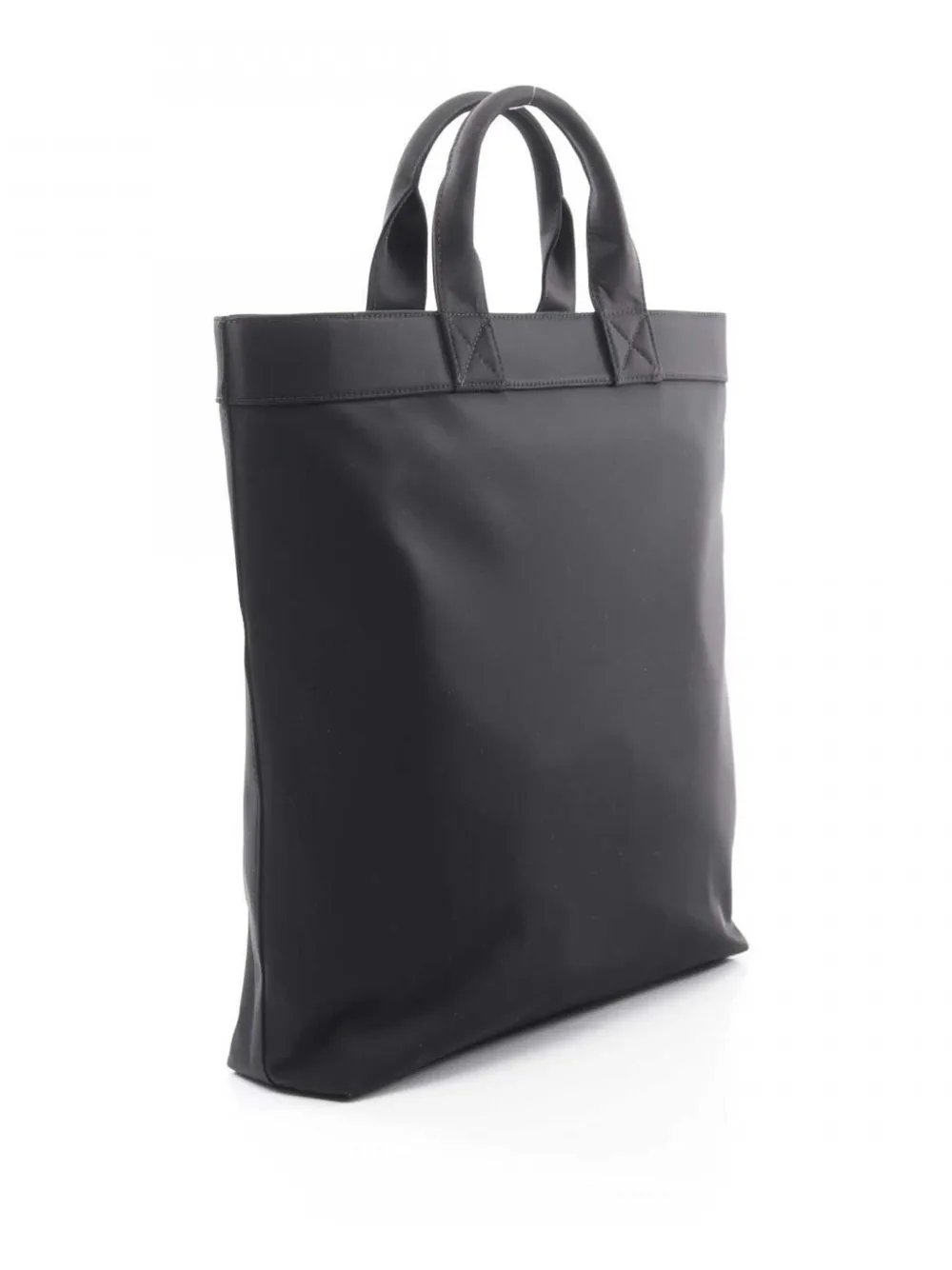 Pre-owned Burberry 2018-2024 Econyl Logo Artie Convertible Tote Satchel In Black