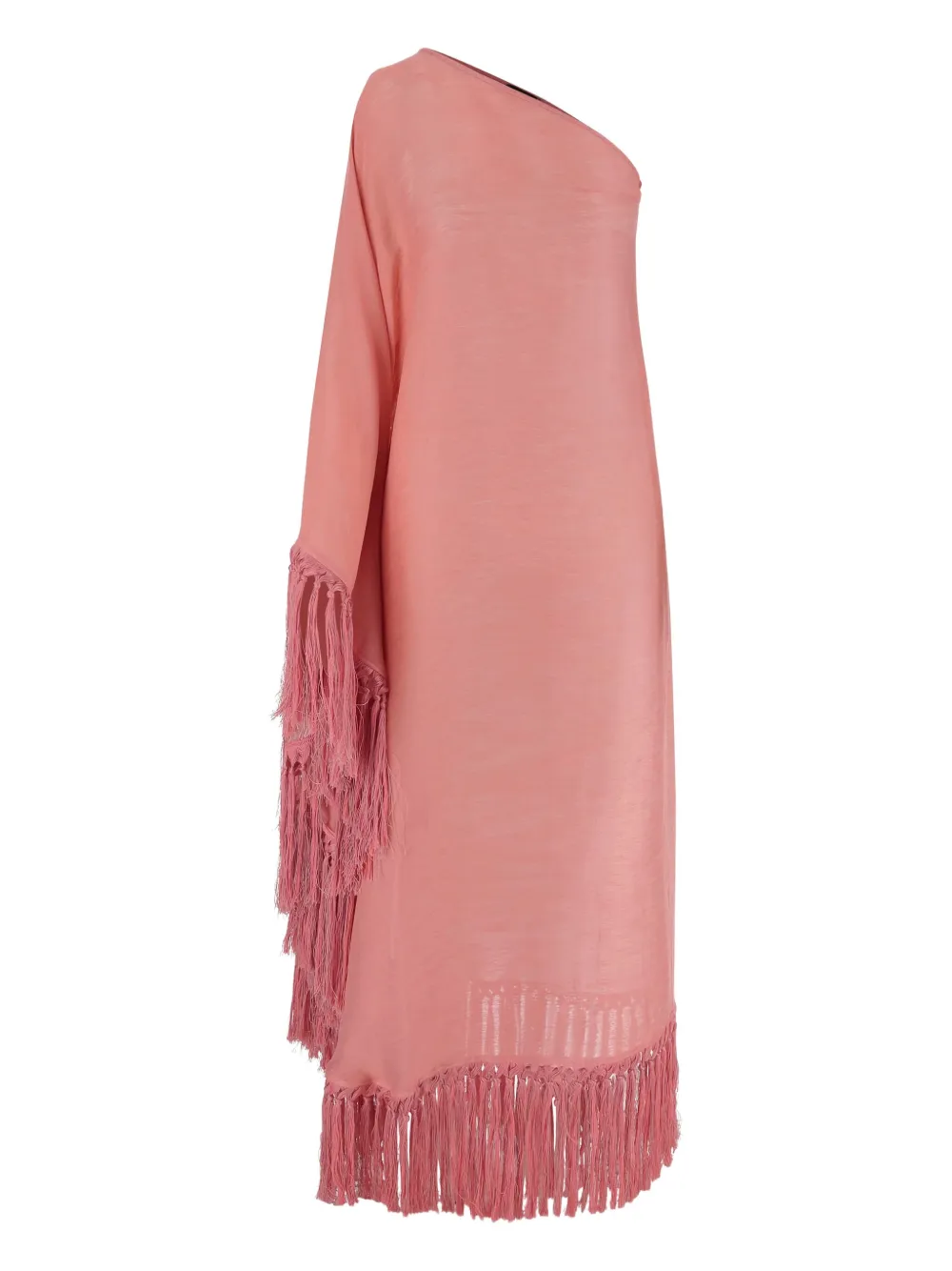 fringed asymmetric dress