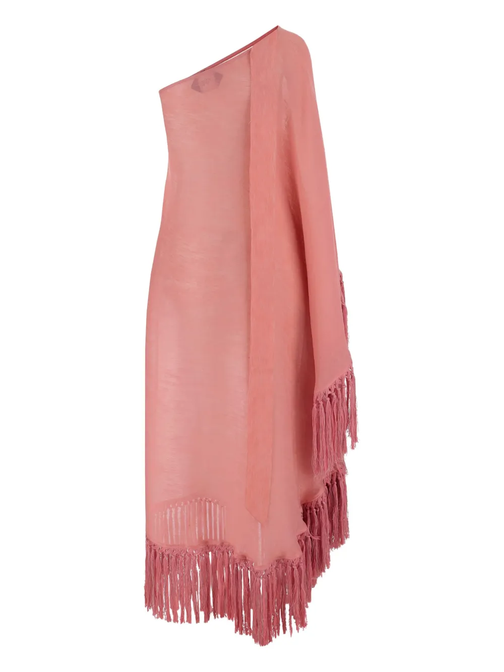 Taller Marmo fringed asymmetric dress - Roze
