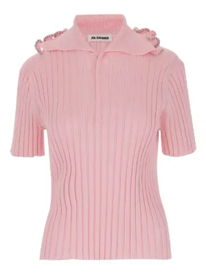 現行 イタリア製 ジルサンダー JIL SANDER プリーツ トップス ピンク