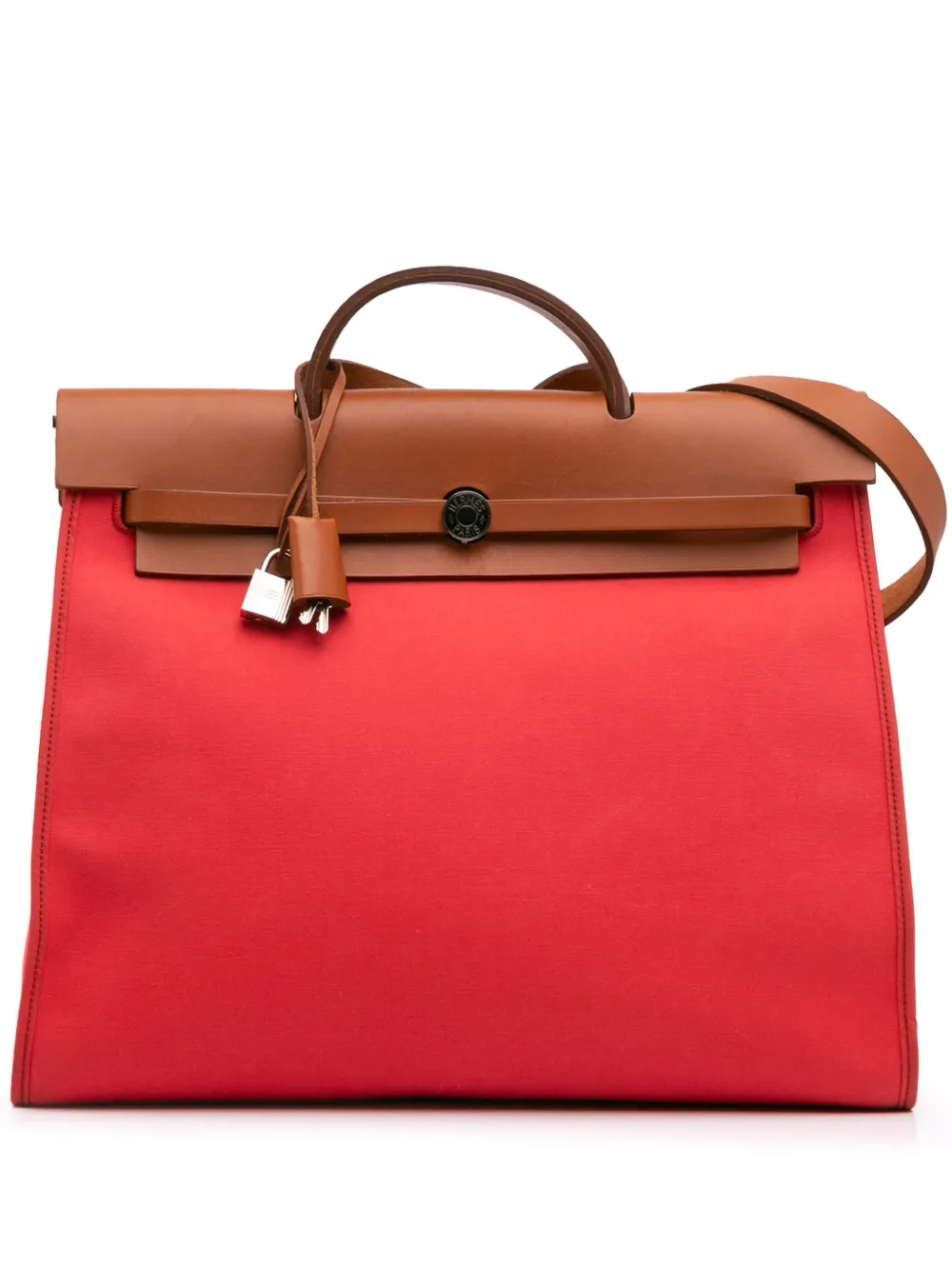 Hermès Pre-Owned 2011 トワル エールバッグ ジップ 39 サッチェルバッグ - ピンク Hermès Pre-Owned 2011 トワル エールバッグ ジップ 39 サッチェルバッグ - ピンク