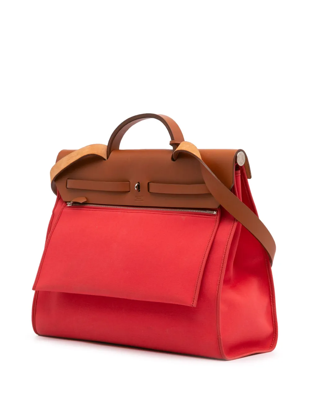Pre-owned Hermes 2011 Toile Herbag Zip 39 Satchel