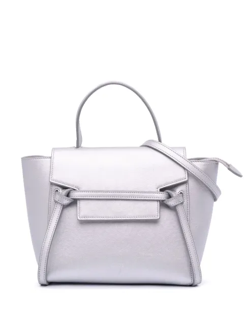 Céline Pre-Owned cangurera bolsa satchel Nano de piel de becerro laminada 2018