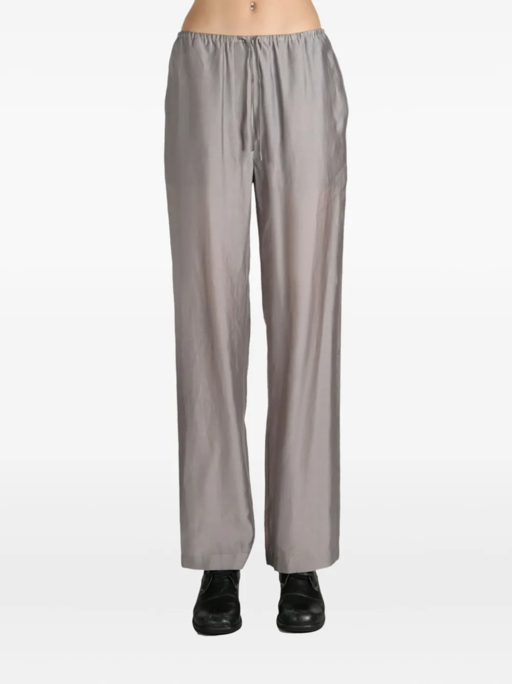 Amomento drawstring-waist trousers | Straight Trousers | Image 2