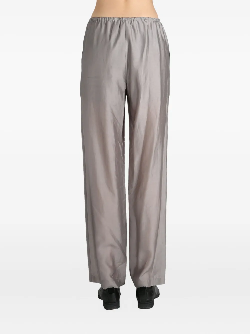 Amomento Broek met trekkoordtaille Grijs