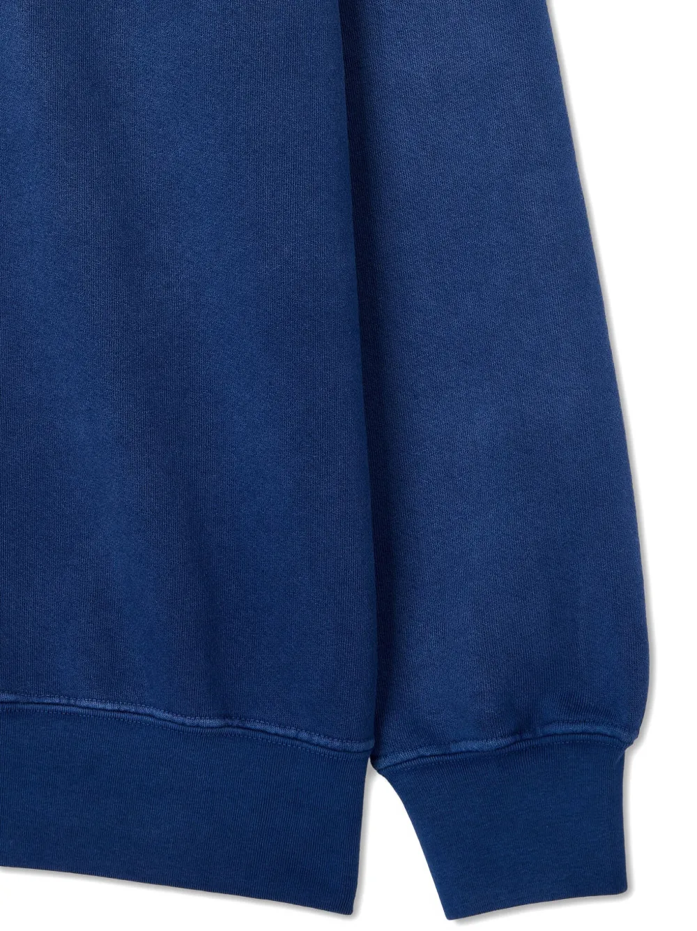 Man On The Boon. Verfraaide sweater met ronde hals Blauw