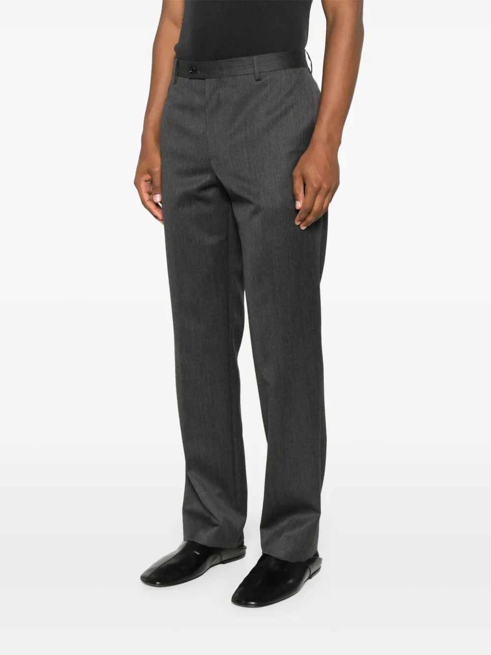 TONYWACK Wollen pantalon Grijs