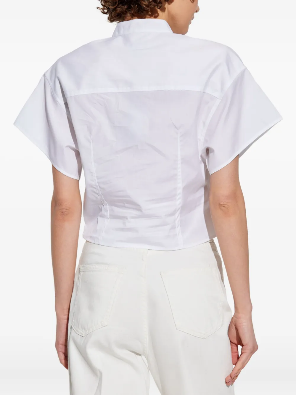 Rag & Bone Gretchen Short Sleeve Poplin Button-up Shirt
