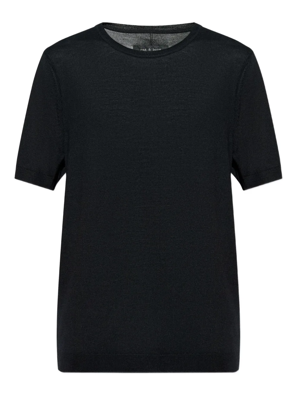 rag & bone playera de canalé | negro | Image 1
