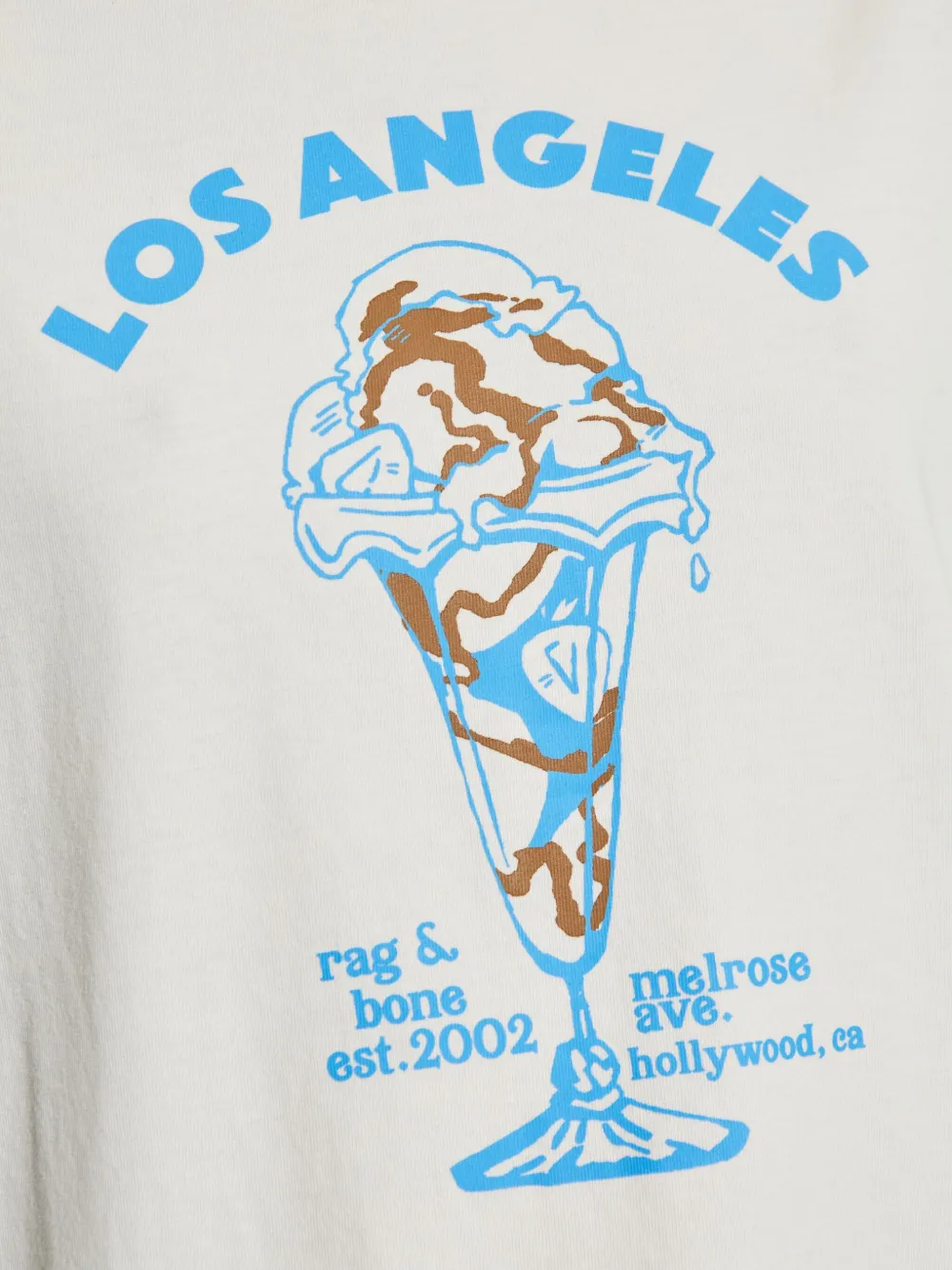 rag & bone LA Ice Cream T-shirt Wit