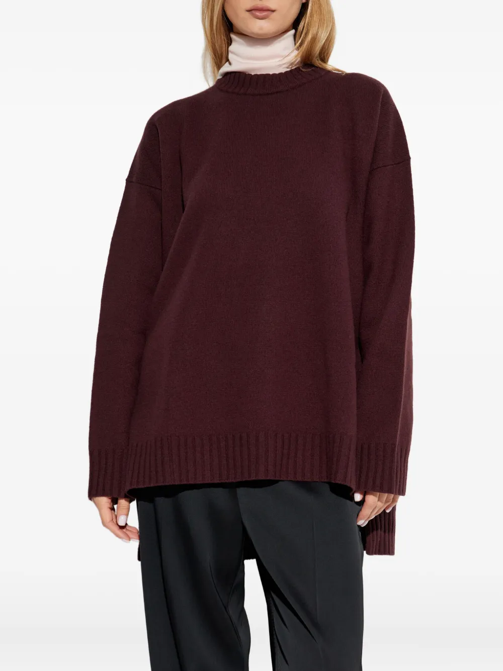 Jil Sander Trui met ronde hals Rood