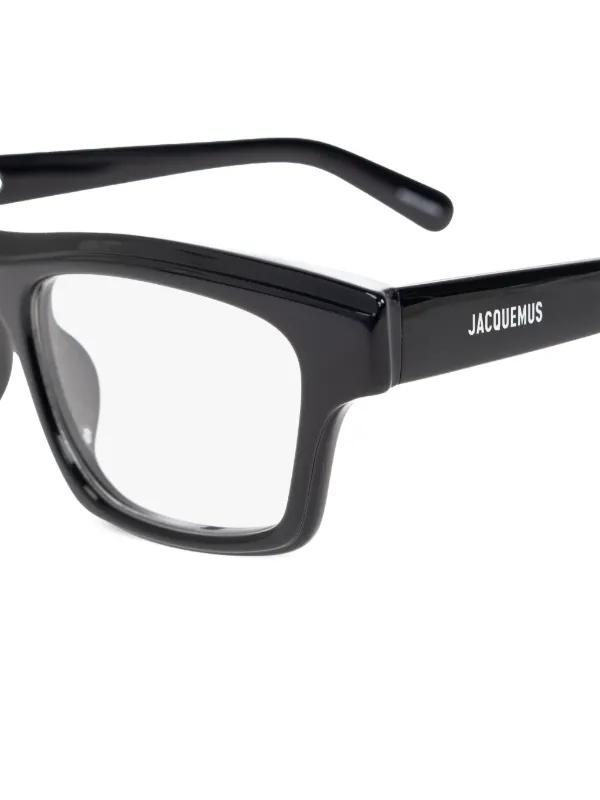 Jacquemus スクエア眼鏡フレーム | ブラック | FARFETCH JP