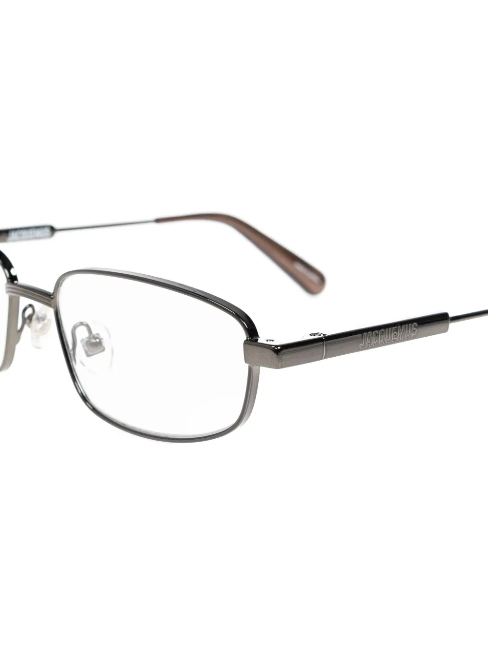 Jacquemus Bril met rechthoekig montuur Zilver