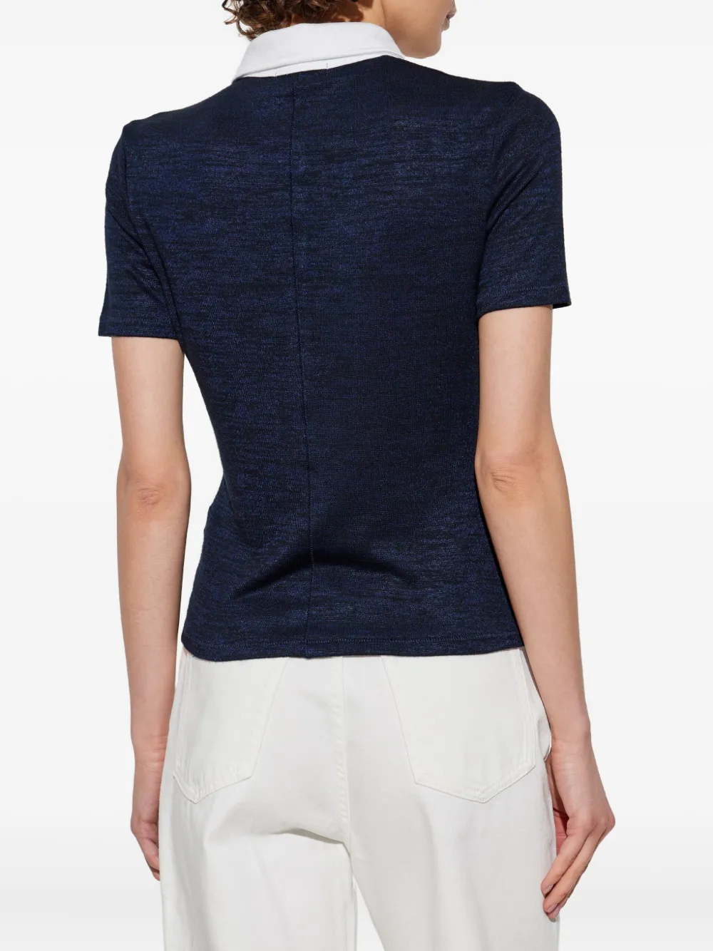 rag & bone Tweekleurige polotop Blauw