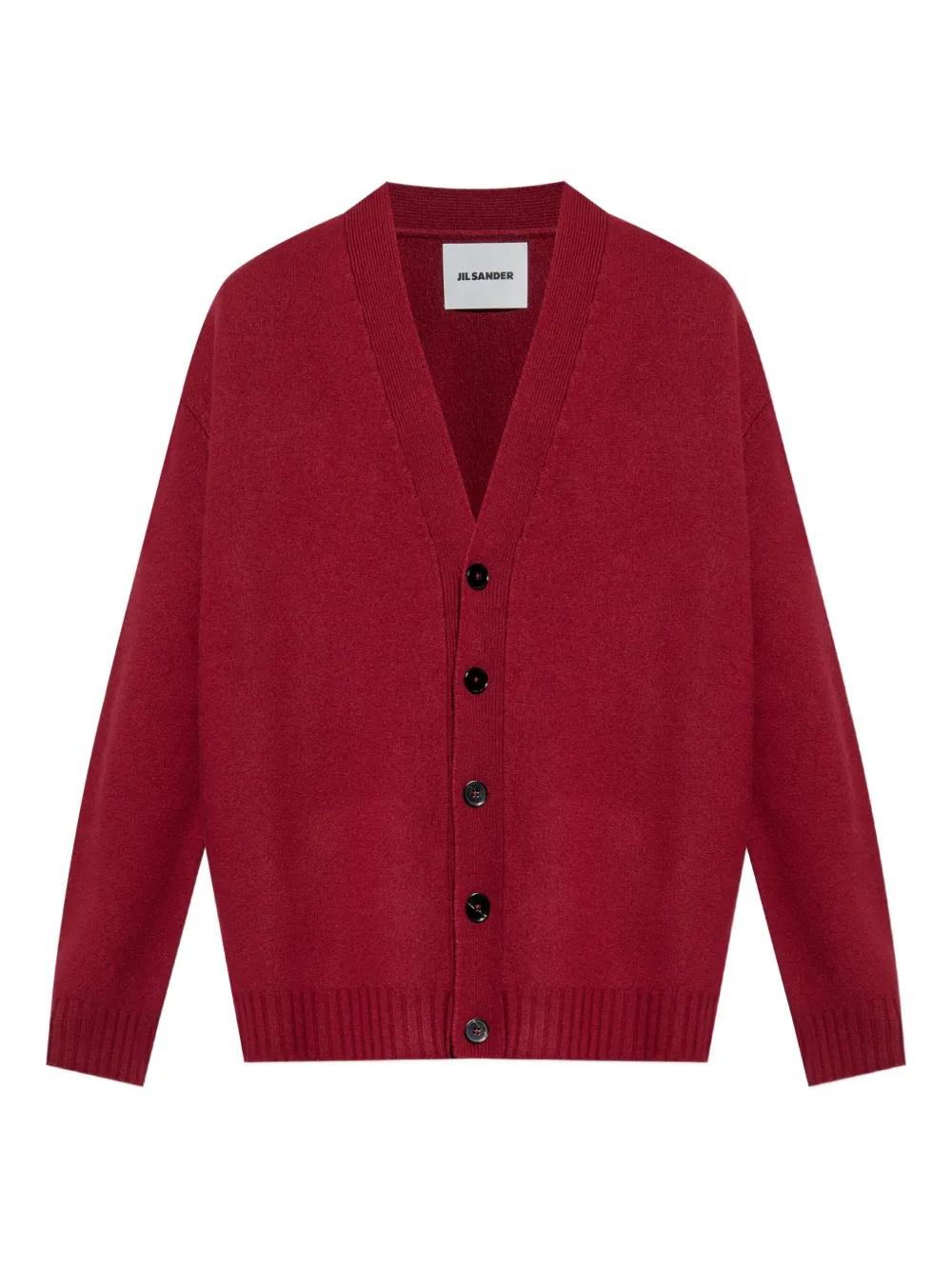 Jil Sander cárdigan con botones | rojo | Image 1