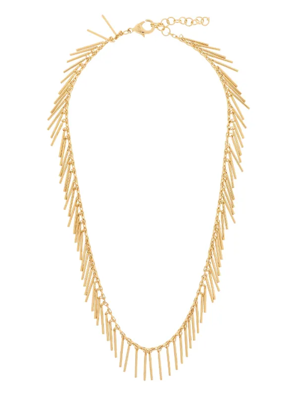 Jil Sander Fringed Necklace Gold FARFETCH JO