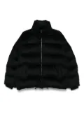 Soft Goat high-neck puffer jacket - Black
