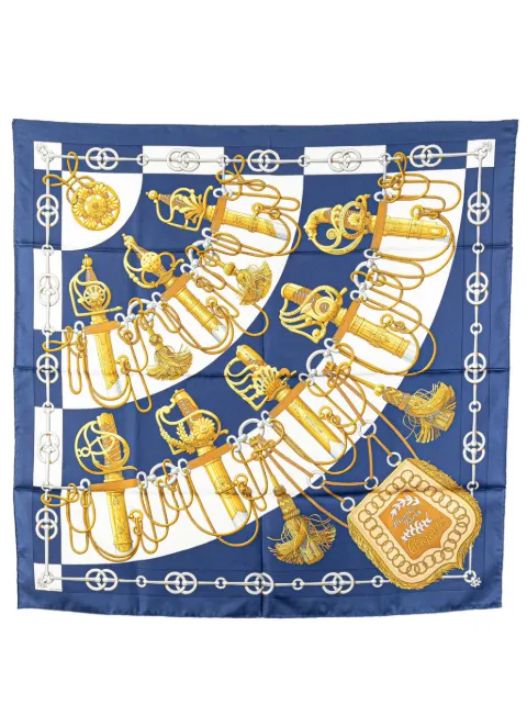 Hermès Pre-Owned 2020-2025 Cliquetis Silk Scarf 90 scarves