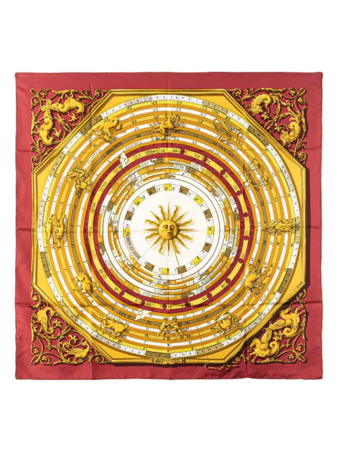Hermès Pre-Owned 2020-2025 Astrologie Dies et Hore Silk Scarf 90 scarves