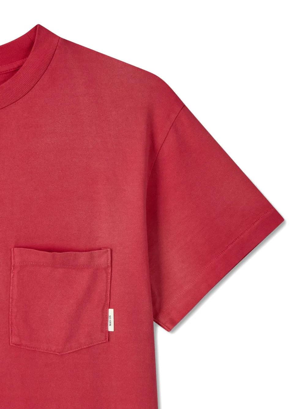 Man On The Boon. T-shirt met zakdetail Rood