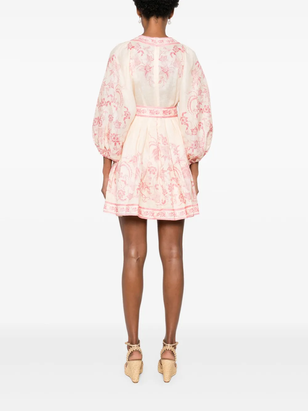 Shop Zimmermann Lucky Linen Mini Dress