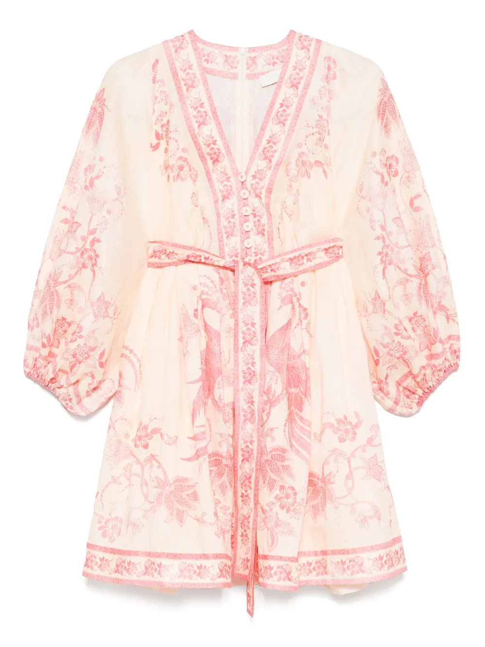 Shop Zimmermann Lucky Linen Mini Dress