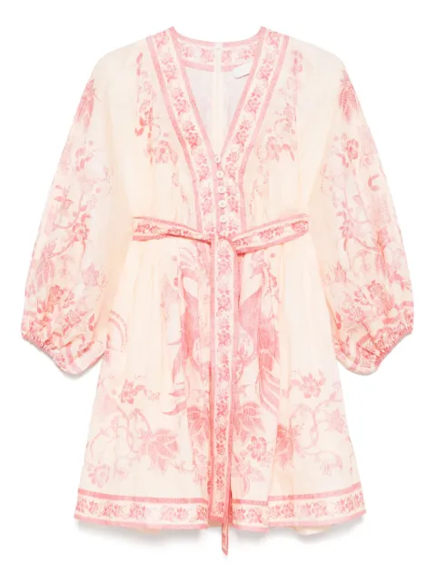 ZIMMERMANN Lucky linen mini dress