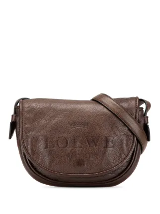 美品】 ロエベ ヘリテージ ショルダーバッグ サッチェル ダーク