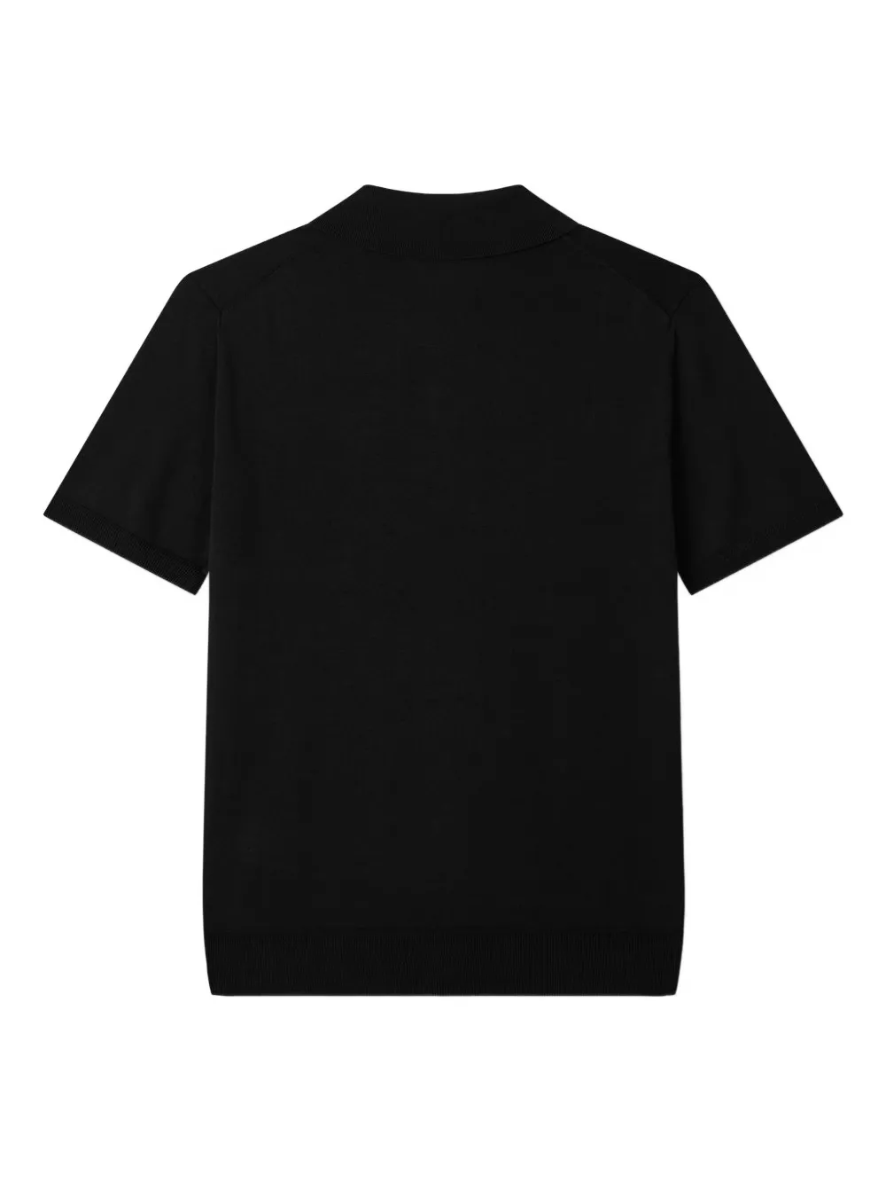 Man On The Boon. knitted polo shirt - Zwart