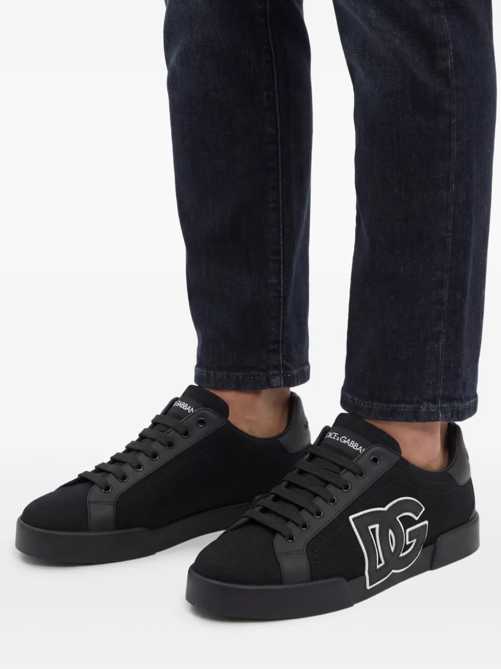 Dolce & Gabbana Sneakers met logopatch Zwart