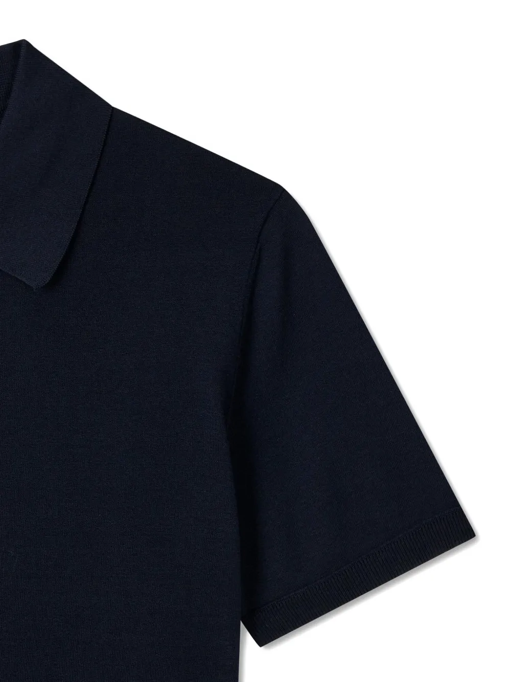 Man On The Boon. Gebreid poloshirt Blauw