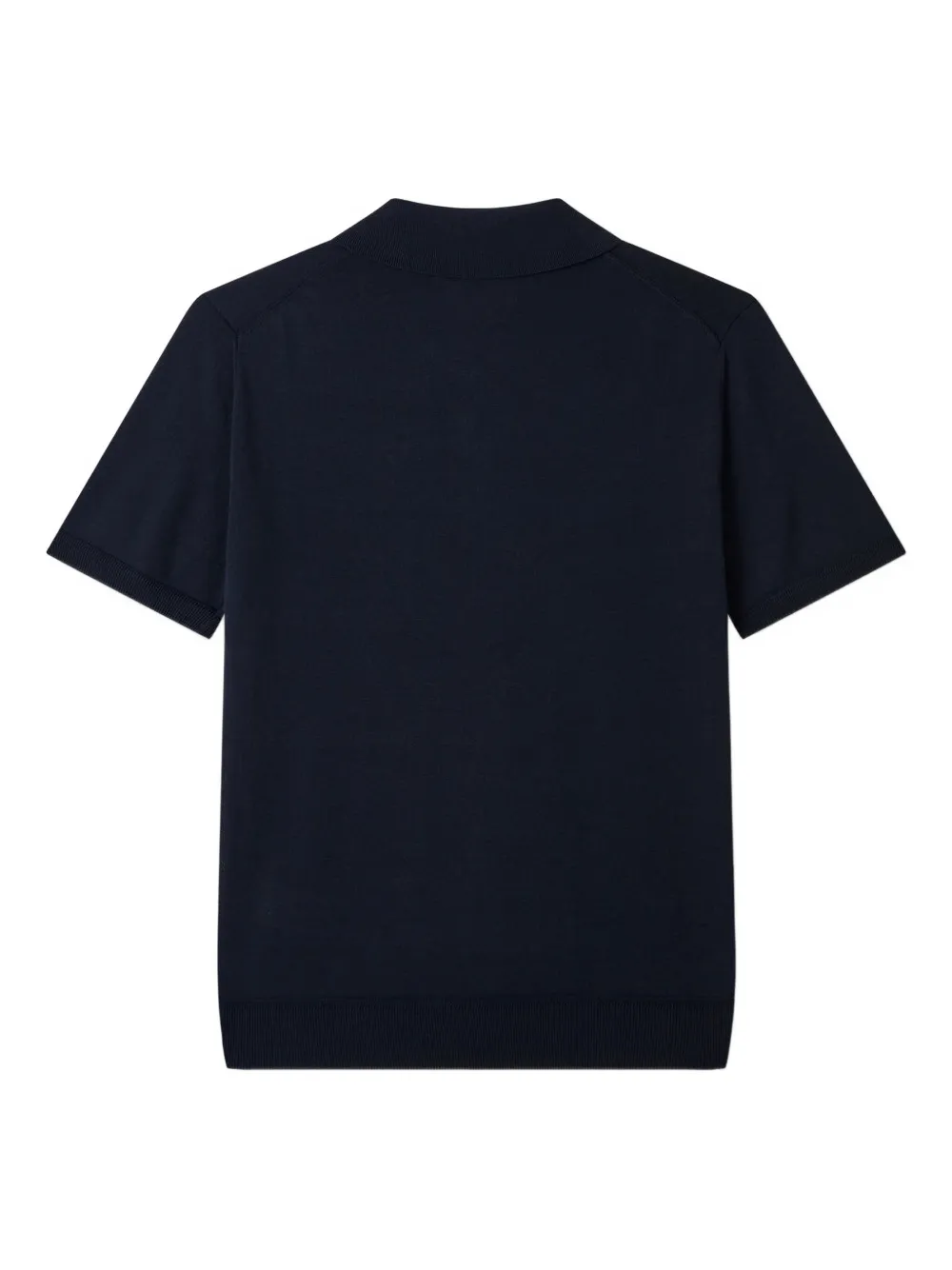 Man On The Boon. knitted polo shirt - Blauw