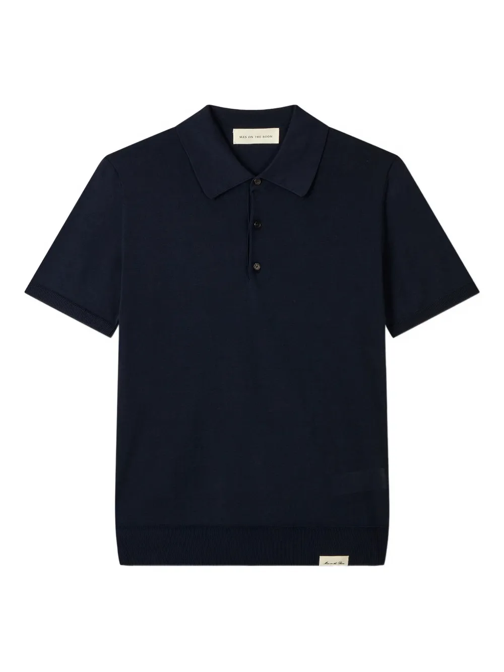 Man On The Boon. playera tipo polo tejida | azul | Image 1