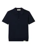 Man On The Boon. knitted polo shirt - Blue