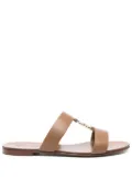 Dolce & Gabbana leather slides - Brown