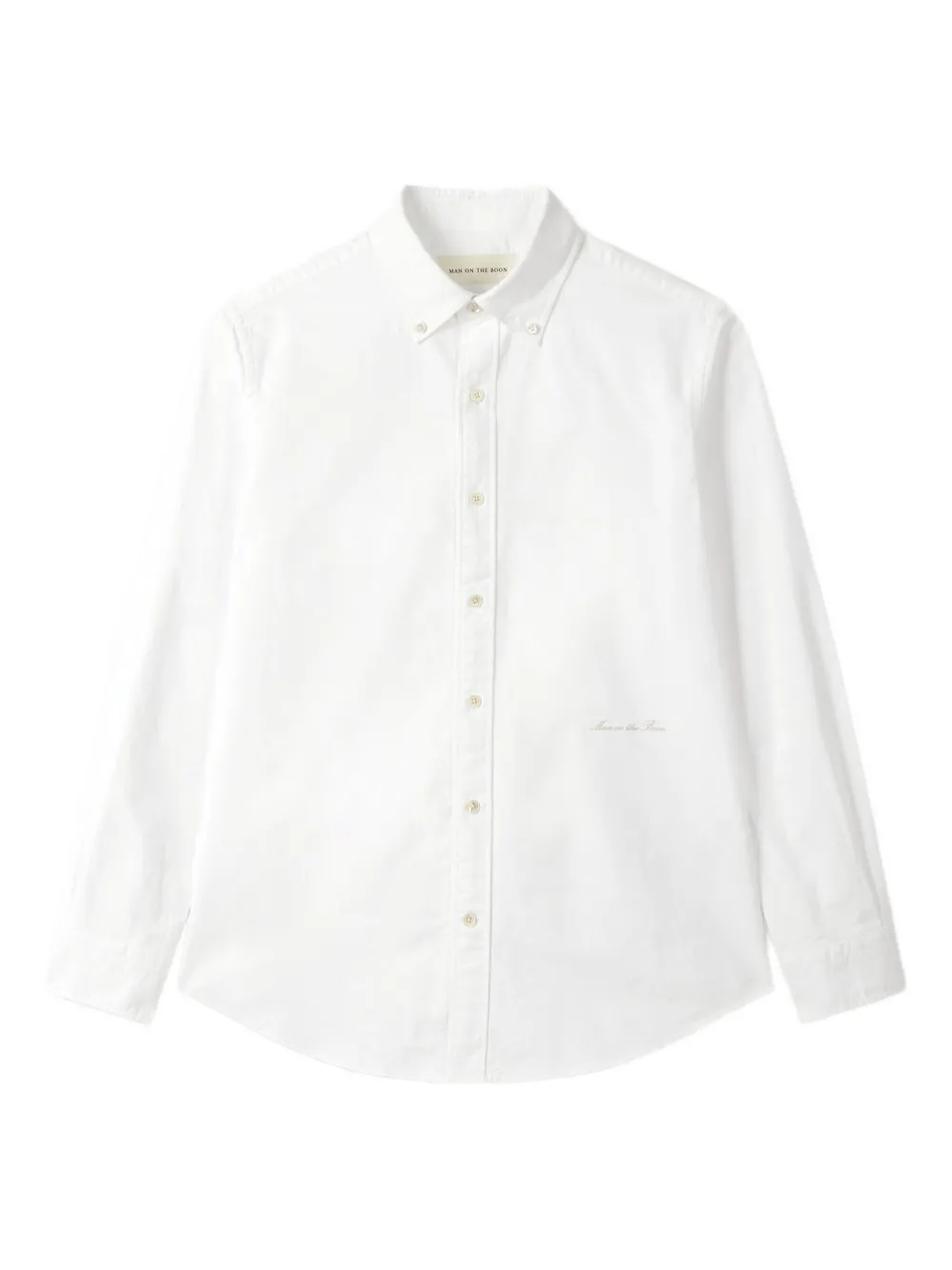 Man On The Boon. button-down long-sleeve shirt | White | Image 1