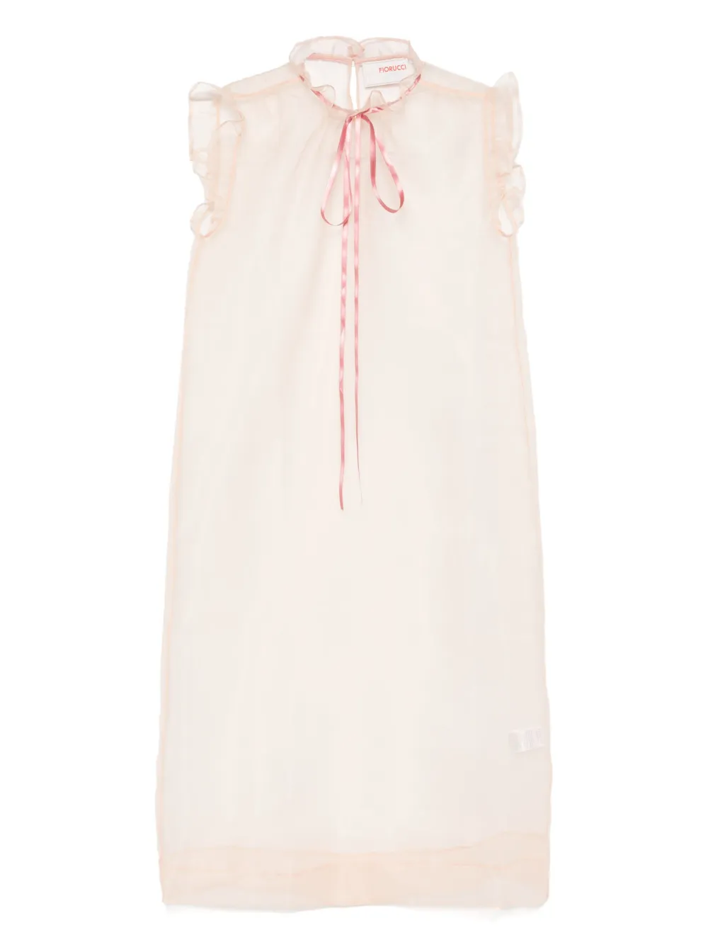 Fiorucci Semi-doorzichtige midi-jurk Beige