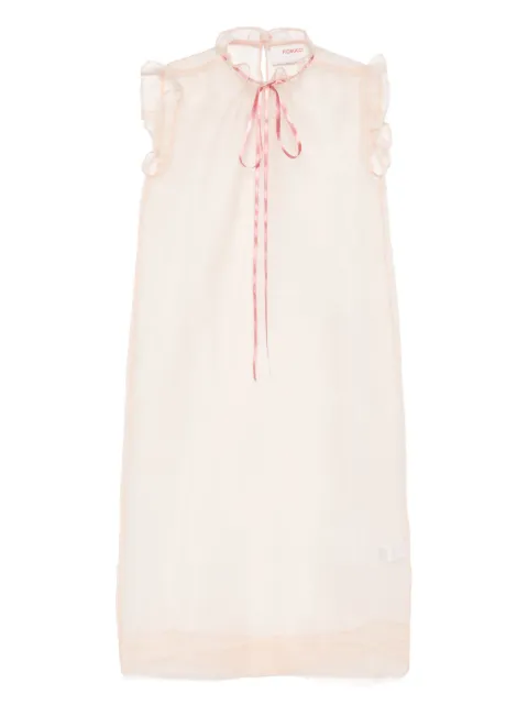 Fiorucci vestido midi con diseño traslúcido