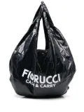 Fiorucci logo-print shoulder bag - Black