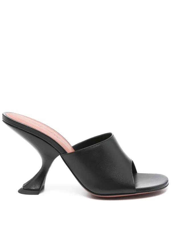 Amina Muaddi 90mm Taylor Sandals in Black