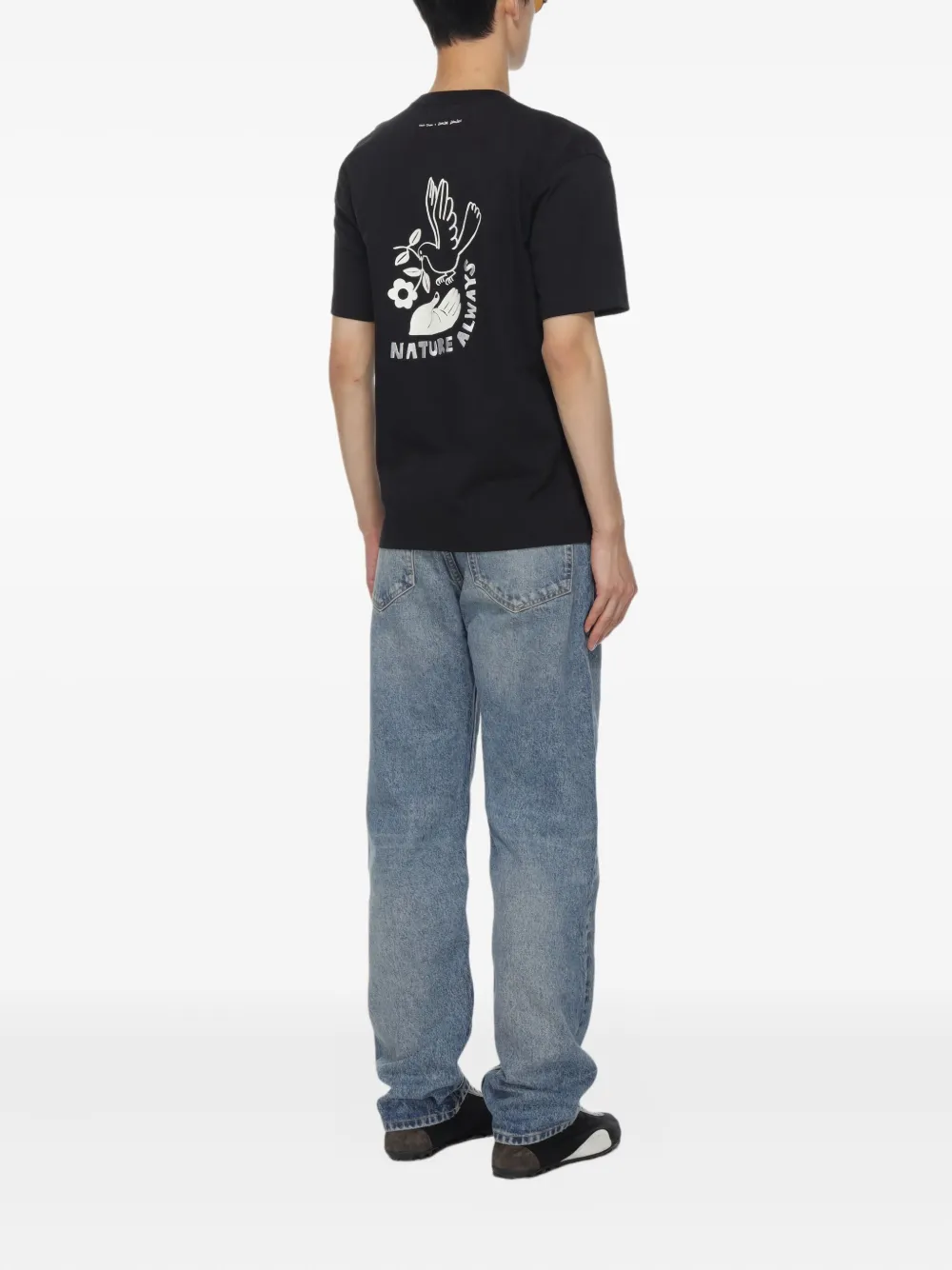SAMSOE T-shirt met bloemenprint Zwart
