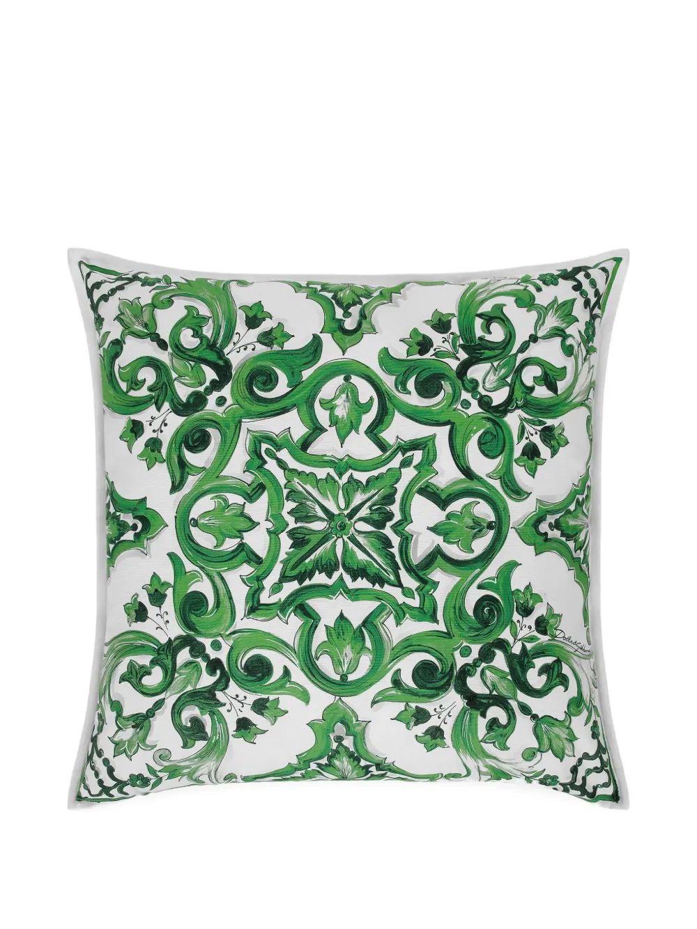 Dolce & Gabbana Mediterraneo-print decorative cushion (60cm x 60cm) | Green | Image 1