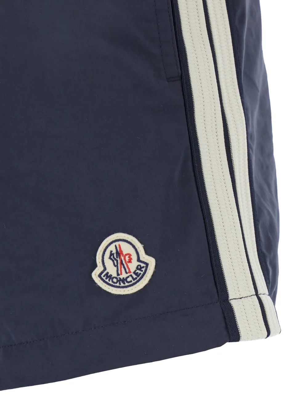 Moncler Shorts met logo-applicatie Blauw